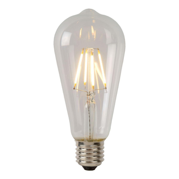 Лампа светодиодная диммируемая Lucide E27 7W 2700К прозрачная 49089/07/60 Лампа светодиодная диммируемая Lucide E27 7W 2700К прозрачная 49089/07/60
