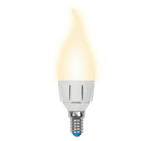 Лампа светодиодная диммируемая Uniel E14 7W 3000K матовая LED-CW37 7W/3000K/E14/FR/DIM PLP01WH UL-00004299