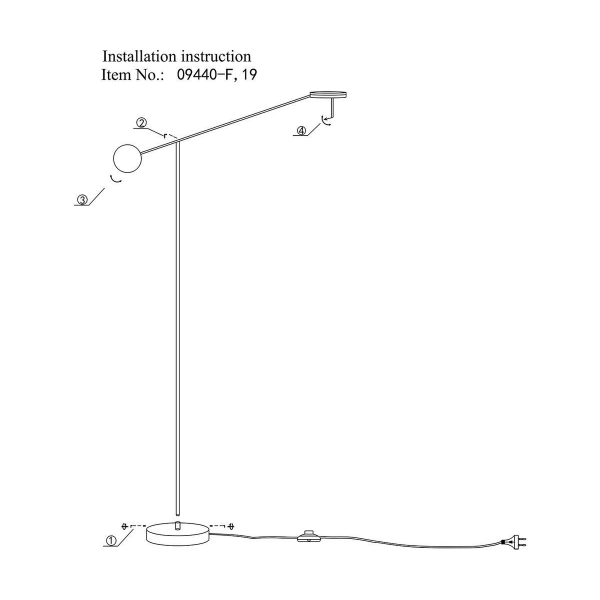 Торшер Kink Light Некси 09440-F,19(3000K) Торшер Kink Light Некси 09440-F,19(3000K)