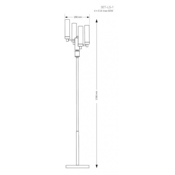 Напольный светильник KUTEK MOOD Seti SET-LS-1(N) Напольный светильник KUTEK MOOD Seti SET-LS-1(N)