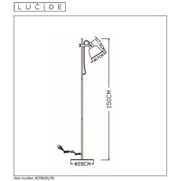 Торшер Lucide Pia 45780/01/30 Торшер Lucide Pia 45780/01/30