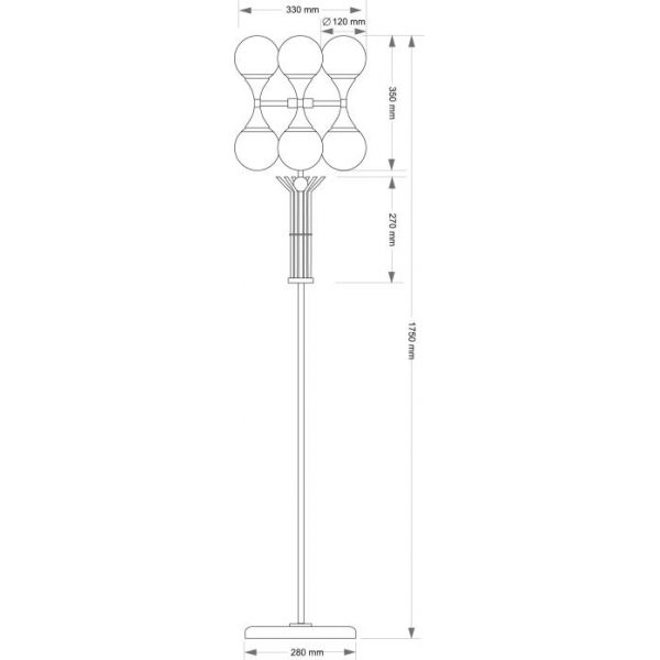 Напольный светильник KUTEK BARI BAR-LS-3(ZM) Напольный светильник KUTEK BARI BAR-LS-3(ZM)