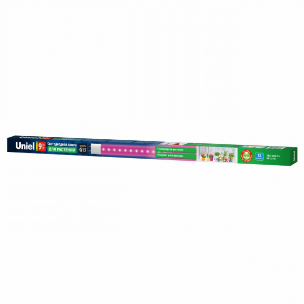 Лампа светодиодная для растений Uniel G13 9W прозрачная LED-T8-9W/SPSB/G13/CL PLP30WH UL-00006697 Лампа светодиодная для растений Uniel G13 9W прозрачная LED-T8-9W/SPSB/G13/CL PLP30WH UL-00006697