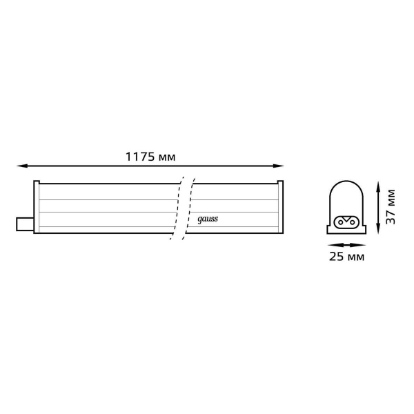 Настенный светодиодный светильник Gauss Fito Led TL 130411915 Настенный светодиодный светильник Gauss Fito Led TL 130411915