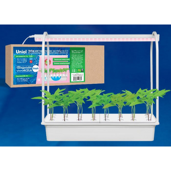 Светодиодный светильник для растений Uniel Minigarden ULT-P44D-10W/Sple IP20 Aqua Simple White UL-00004499 Светодиодный светильник для растений Uniel Minigarden ULT-P44D-10W/Sple IP20 Aqua Simple White UL-00004499