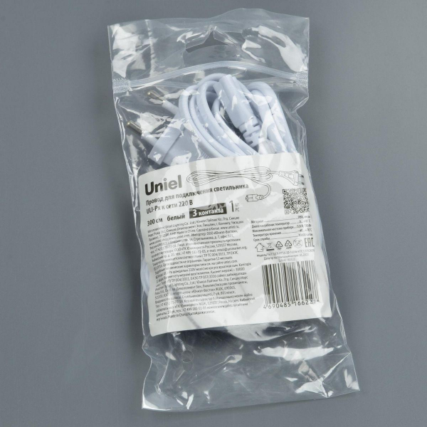 Провод Uniel UCX-PT3/L10-300 White 1 Sticker UL-00009616 Провод Uniel UCX-PT3/L10-300 White 1 Sticker UL-00009616