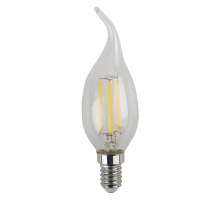 Лампа светодиодная филаментная ЭРА E14 5W 4000K прозрачная F-LED BXS-5W-840-E14 Б0043448