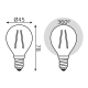 Лампа светодиодная филаментная Gauss E14 7W 2700К прозрачная 105801107