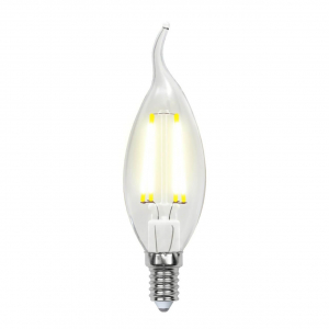 Лампа светодиодная филаментная Uniel E14 6W 3000K прозрачная LED-CW35-6W/WW/E14/CL GLA01TR UL-00002199