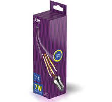 Лампа светодиодная филаментная REV FC37 E14 7W теплый свет свеча на ветру 32432 4