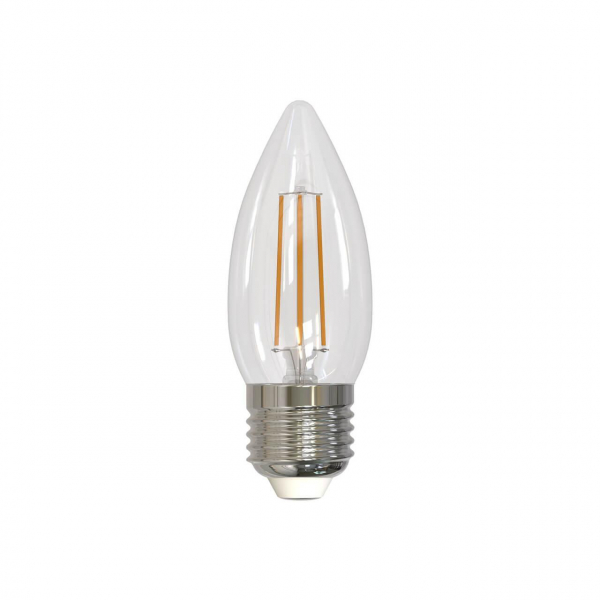 Лампа светодиодная филаментная Uniel E27 9W 4000K прозрачная LED-C35-9W/4000K/E27/CL PLS02WH UL-00005163 Лампа светодиодная филаментная Uniel E27 9W 4000K прозрачная LED-C35-9W/4000K/E27/CL PLS02WH UL-00005163