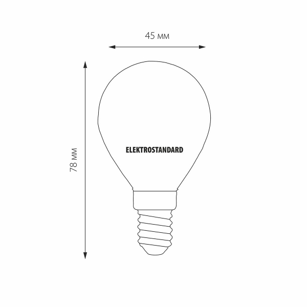 Лампа светодиодная филаментная Elektrostandard E14 6W 3300K матовая a049060 Лампа светодиодная филаментная Elektrostandard E14 6W 3300K матовая a049060