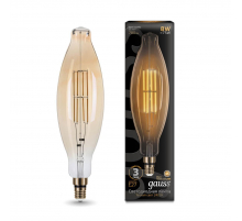 Лампа светодиодная филаментная Gauss E27 8W 2400K золотая 155802008
