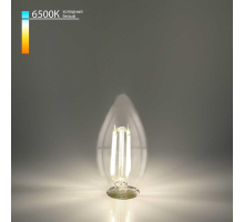 Лампа светодиодная филаментная Elektrostandard E14 9W 6500K прозрачная a056251