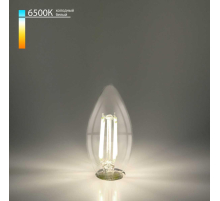 Лампа светодиодная филаментная Elektrostandard E14 9W 6500K прозрачная a056251