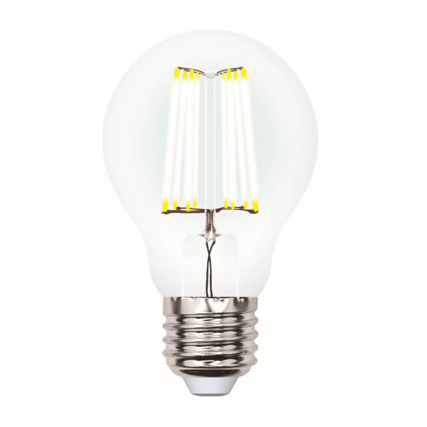 Лампа светодиодная филаментная Uniel E27 7W 3000K LED-A60-7W/WW/E27/CL/DIM GLA01TR UL-00002872 Лампа светодиодная филаментная Uniel E27 7W 3000K LED-A60-7W/WW/E27/CL/DIM GLA01TR UL-00002872