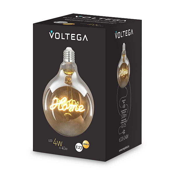 Лампа светодиодная филаментная Voltega 271 E27 4W 2500K желтая 8551
