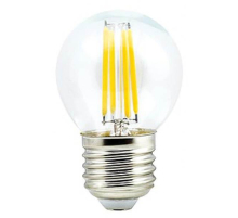 Лампа светодиодная филаментная Uniel E27 7,5W 3000K прозрачная LED-G45-7,5W/WW/E27/CL GLA01TR UL-00003252