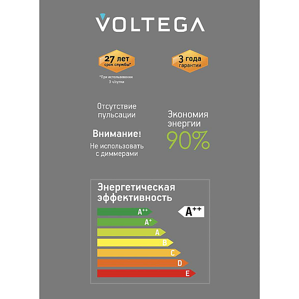 Лампа светодиодная филаментная Voltega 271 E27 4W 1800K желтая 8563
