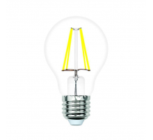Лампа светодиодная филаментная Volpe E27 6W 4000K прозрачная LED-A60-6W/4000K/E27/CL/SLF UL-00008299
