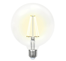 Лампа светодиодная филаментная Uniel E27 10W 3000K прозрачная LED-G125-10W/WW/E27/CL PLS02WH 10534
