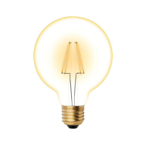 Лампа светодиодная филаментная Uniel E27 6W 2250K прозрачная LED-G95-6W/GOLDEN/E27 GLV21GO UL-00002359 Лампа светодиодная филаментная Uniel E27 6W 2250K прозрачная LED-G95-6W/GOLDEN/E27 GLV21GO UL-00002359