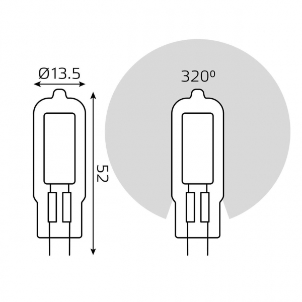 Лампа светодиодная Gauss G4 3.5W 4100K прозрачная 107807203 Лампа светодиодная Gauss G4 3.5W 4100K прозрачная 107807203