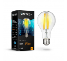 Лампа светодиодная филаментная Voltega E27 15W 2800К прозрачная VG10-A1E27warm15W-F 7104