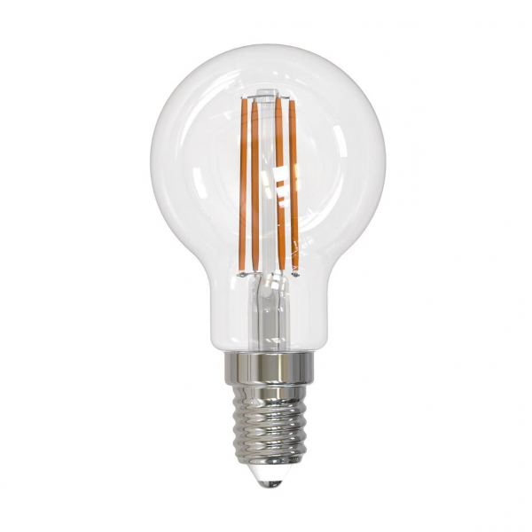 Лампа светодиодная филаментная Uniel E14 11W 4000K прозрачная LED-G45-11W/4000K/E14/CL PLS02WH UL-00005177 Лампа светодиодная филаментная Uniel E14 11W 4000K прозрачная LED-G45-11W/4000K/E14/CL PLS02WH UL-00005177