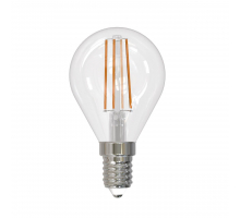 Лампа светодиодная филаментная диммируемая Uniel E14 9W 4000K прозрачная LED-G45-9W/4000K/E14/CL/DIM GLA01TR UL-00005192