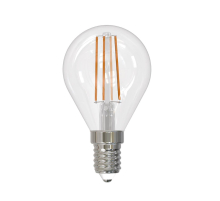 Лампа светодиодная филаментная диммируемая Uniel E14 9W 4000K прозрачная LED-G45-9W/4000K/E14/CL/DIM GLA01TR UL-00005192