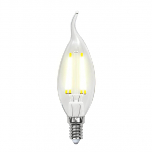 Лампа светодиодная филаментная Uniel E14 7,5W 4000K прозрачная LED-CW35-7,5W/NW/E14/CL GLA01TR UL-00003296