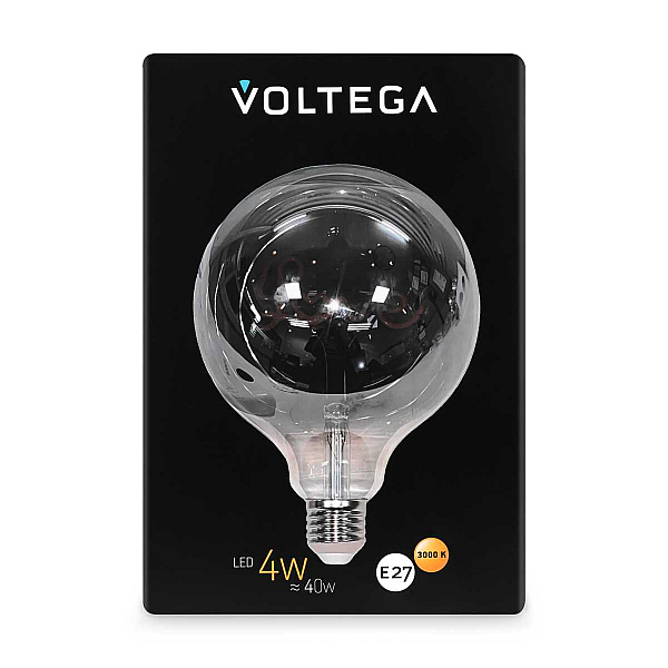 Лампа светодиодная филаментная Voltega 271 E27 4W 3000K дымчатая 8523