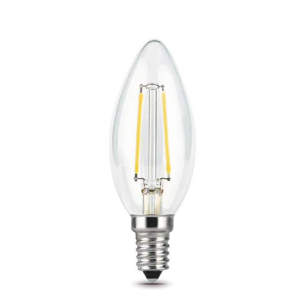 Лампа светодиодная филаментная Gauss E14 5W 2700К прозрачная 103801105 Лампа светодиодная филаментная Gauss E14 5W 2700К прозрачная 103801105