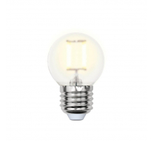 Лампа светодиодная филаментная Uniel Е27 6W 3000K матовая LED-G45-6W/WW/E27/FR PLS02WH UL-00000302
