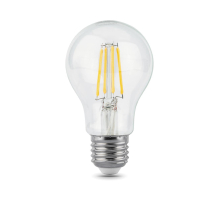 Лампа светодиодная филаментная Gauss E27 10W 4100К прозрачная 102802210