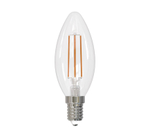 Лампа светодиодная филаментная Uniel E14 9W 3000K прозрачная LED-C35-9W/3000K/E14/CL PLS02WH UL-00005160