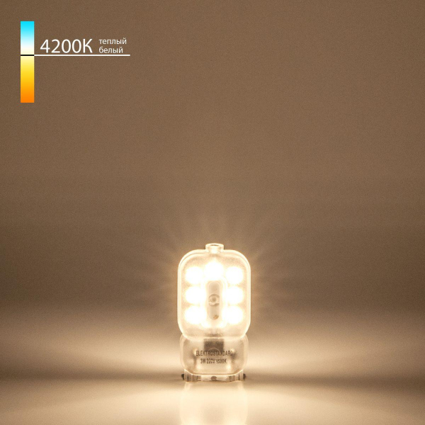 Лампа светодиодная филаментная Elektrostandard G9 3W 4200K прозрачная a049867 Лампа светодиодная филаментная Elektrostandard G9 3W 4200K прозрачная a049867