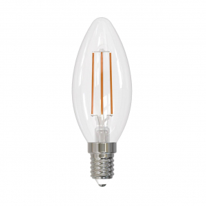 Лампа светодиодная филаментная Uniel E14 9W 4000K прозрачная LED-C35-9W/4000K/E14/CL PLS02WH UL-00005161