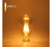 Лампа светодиодная филаментная Elektrostandard E27 6W 3300K прозрачная a048279