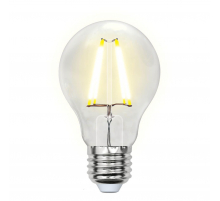Лампа светодиодная филаментная Uniel E27 8W 3000K прозрачная LED-A60-8W/WW/E27/CL GLA01TR UL-00002210