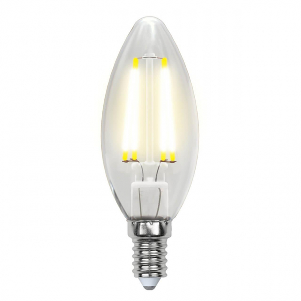 Лампа светодиодная филаментная Uniel E14 6W 4000K прозрачная LED-C35-6W/NW/E14/CL GLA01TR UL-00002198 Лампа светодиодная филаментная Uniel E14 6W 4000K прозрачная LED-C35-6W/NW/E14/CL GLA01TR UL-00002198