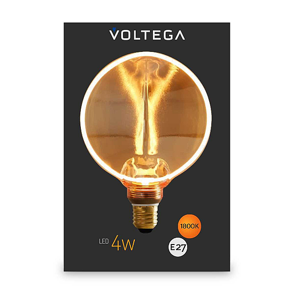 Лампа светодиодная филаментная Voltega 271 E27 4W 1800K желтая 8542