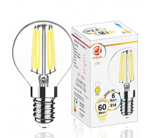 Лампа светодиодная филаментная Ambrella light E14 6W 3000K прозрачная 204214