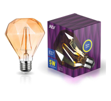 Лампа светодиодная филаментная REV VINTAGE GOLD E27 5W 2200K DECO Premium теплый свет груша 32450 8
