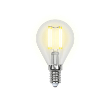 Лампа светодиодная филаментная Uniel E14 7,5W 4000K прозрачная LED-G45-7,5W/NW/E14/CL GLA01TR UL-00003254