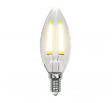 Лампа светодиодная филаментная Uniel E14 5W 3000K прозрачная LED-C35-5W/WW/E14/CL/MB GLM10TR UL-00002367