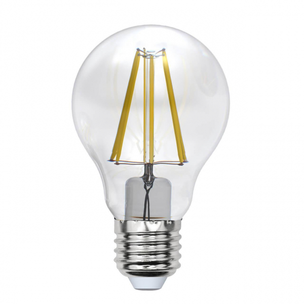Лампа светодиодная филаментная Uniel E27 7W 3000K прозрачная LED-A60-7W/WW/E27/CL/MB GLM10TR UL-00002366 Лампа светодиодная филаментная Uniel E27 7W 3000K прозрачная LED-A60-7W/WW/E27/CL/MB GLM10TR UL-00002366