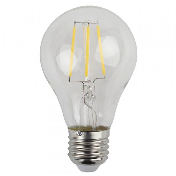 Лампа светодиодная филаментная ЭРА E27 5W 2700K прозрачная F-LED A60-5W-827-E27 Б0019010 Лампа светодиодная филаментная ЭРА E27 5W 2700K прозрачная F-LED A60-5W-827-E27 Б0019010