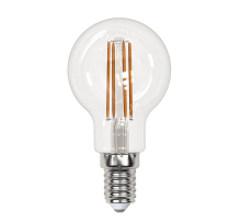 Лампа светодиодная филаментная Uniel E14 13W 3000K прозрачная LED-G45-13W/3000K/E14/CL PLS02WH UL-00005905